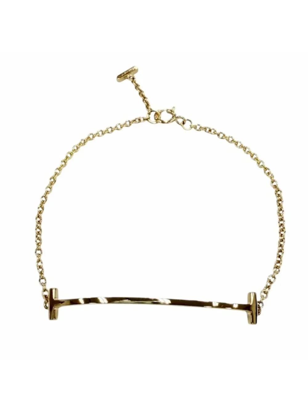 Tiffany & Co T Smile Bracelet Small Yellow Gold